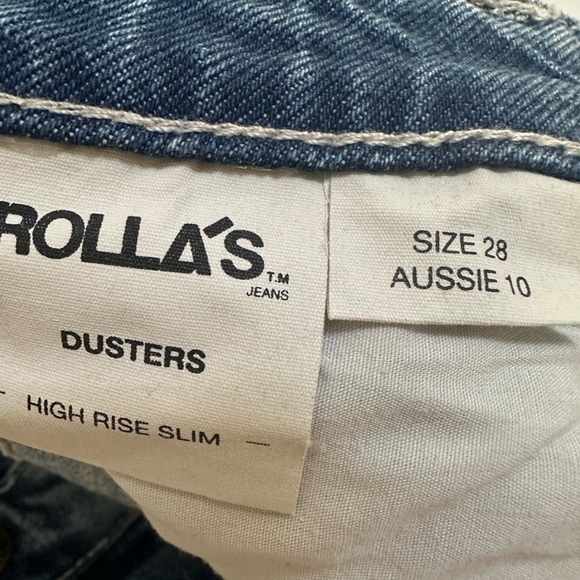 Rolla's high rise slim Two-Tone Blue Jean Shorts - Picture 8 of 8